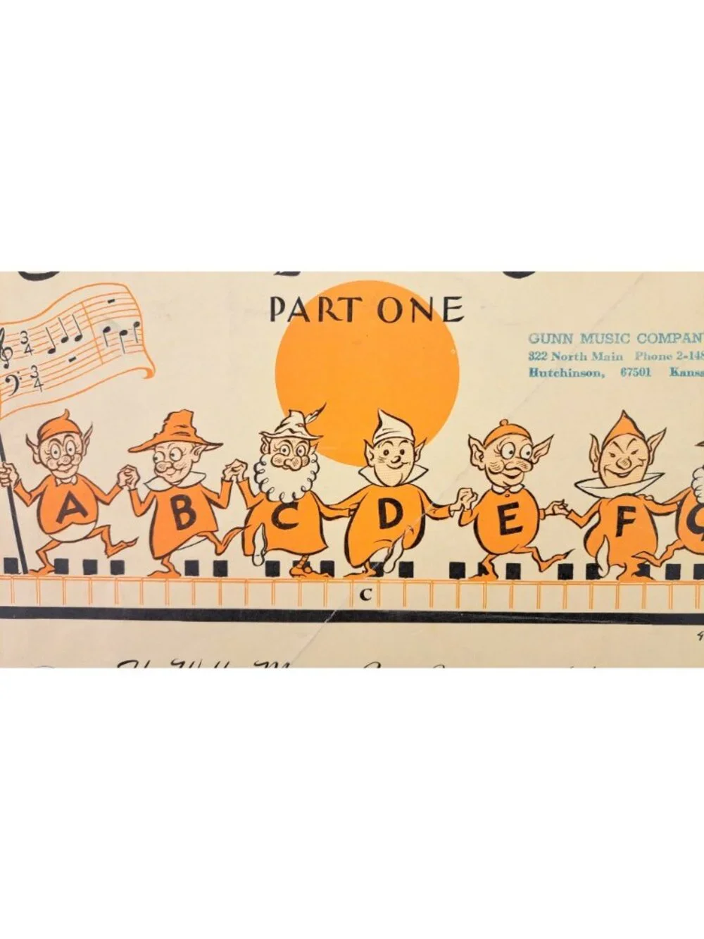 Vintage John Thompson's Easiest Piano Course Part One Music Book 1955 Instruct